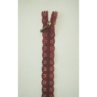 Dekoratyvinis bordo užtrauktukas 24cm